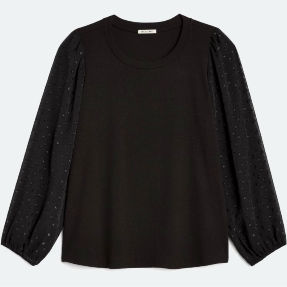 Beacon Randi Detailed Long Sleeve, Size 1X